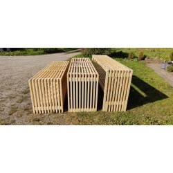 Grillbord med hylder, skillevg og gasflask skjule