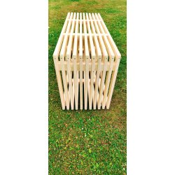 Grillbord med hylder, skillevg og gasflask skjule