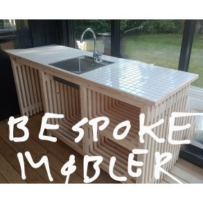 Udkkken med vask og fliser